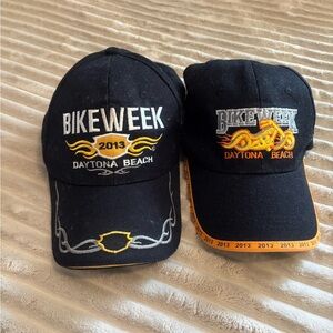 Black Daytona Beach Bike Week 2013 Baseball Caps
